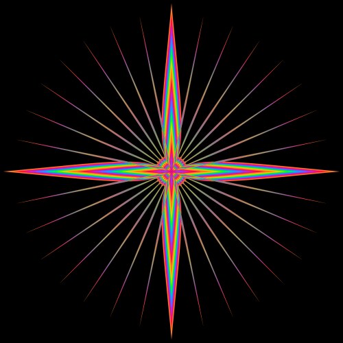 Sun Four Rays Black and white background sun with rays face Vector Image