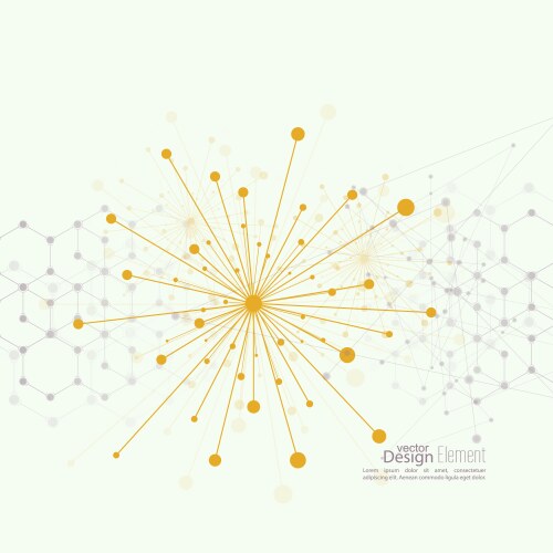 Array with dynamic emitted particles vector image