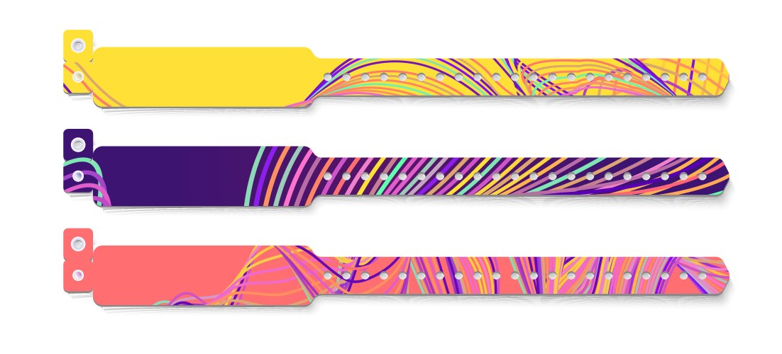 Bracelet event access colorful empty style vector image