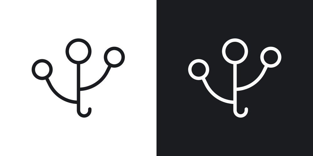 Code branch icon set vektorbild