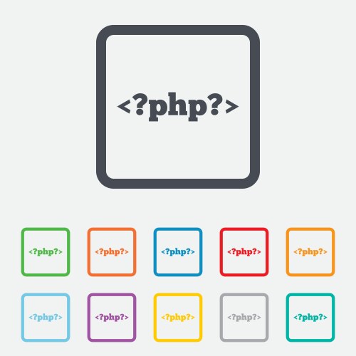 Php sign icon programming language symbol vector image