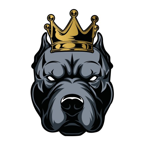 Royal Bulldog Crown Icon Vector Image