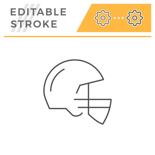 Football Helmet Line Icon vector image