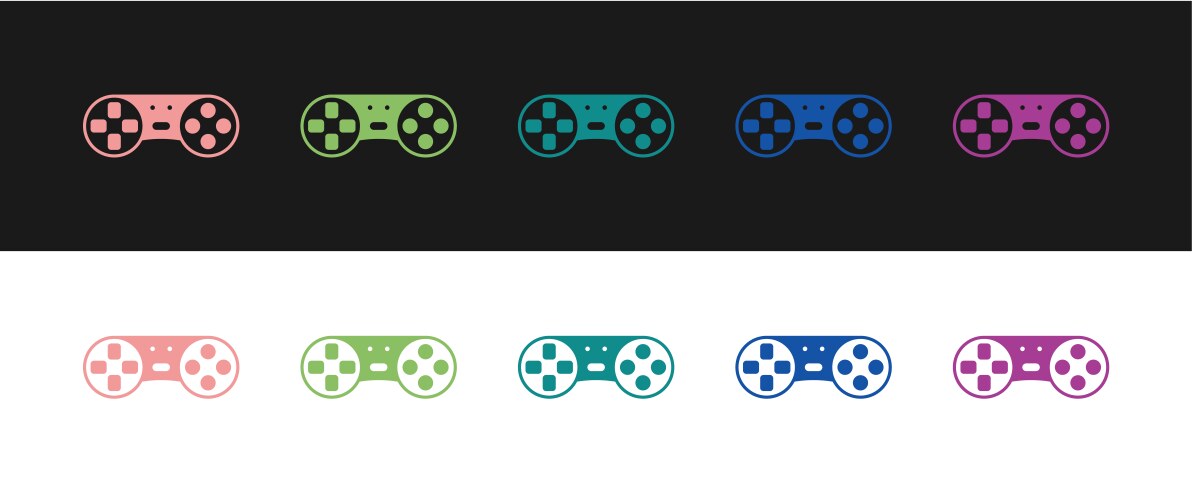Set game controller or joystick for console vektorbild
