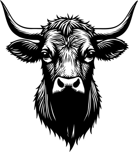 Cow head mascot logo image Vector Image