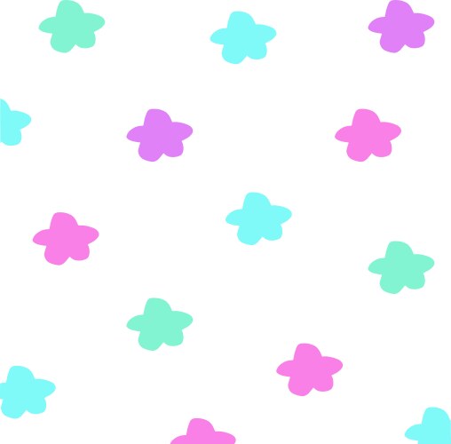 Scandinavian Floral Star Pattern Vector Image