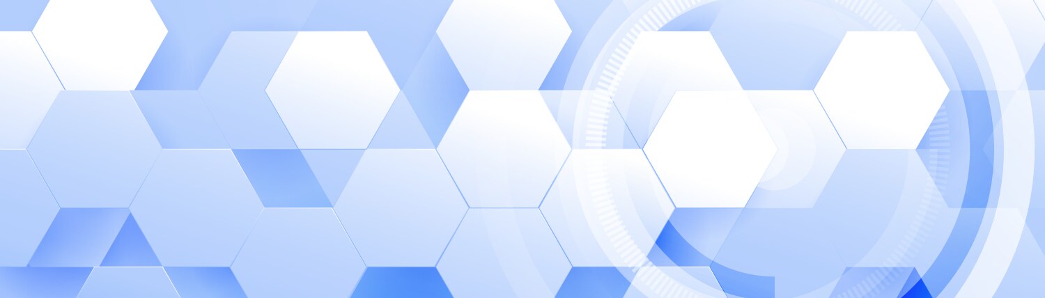 Abstract white and blue hexagon texture vector image