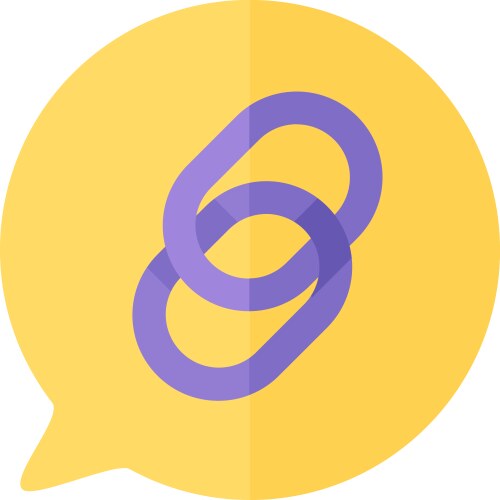 Chain url internet website button icon vector image