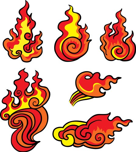 Fire pattern Royalty Free Vector Image - VectorStock