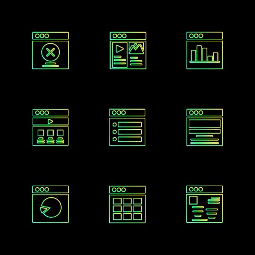 Website web user interface app eps icons vector image