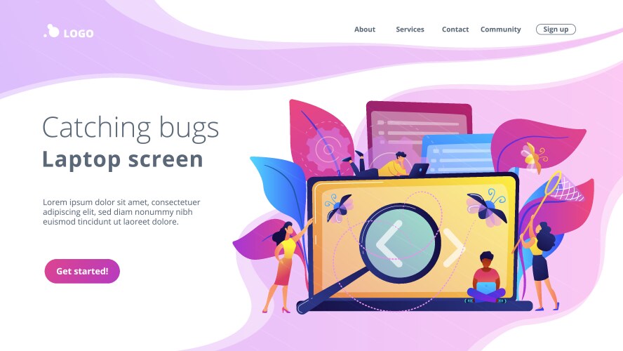 Software testing it concept vector image