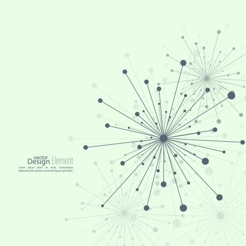 Array with dynamic emitted particles vector image
