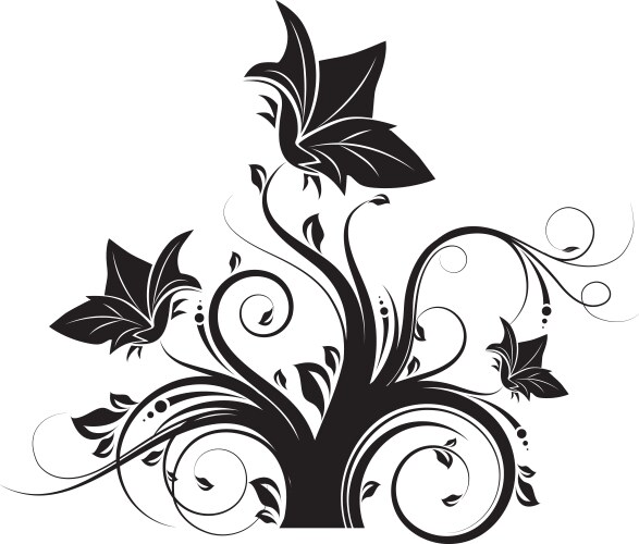 Floral element Royalty Free Vector Image - VectorStock