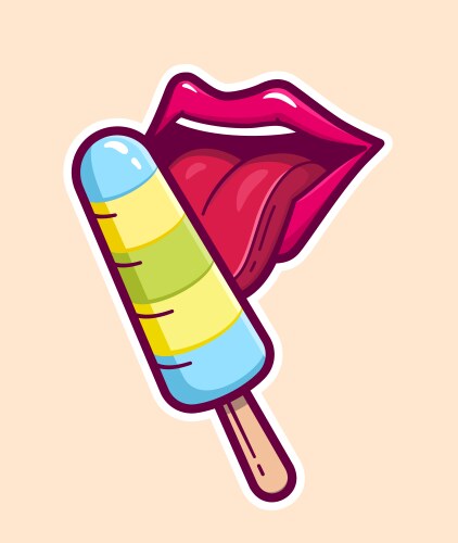 Fruit popsicle ice lolly Royalty Free Vector Image