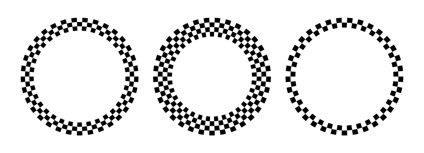 circle checker frames round chess borders vector