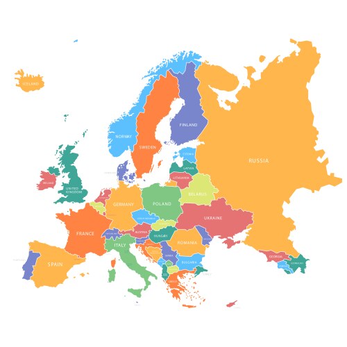 europe map infographic slide presentation global vector