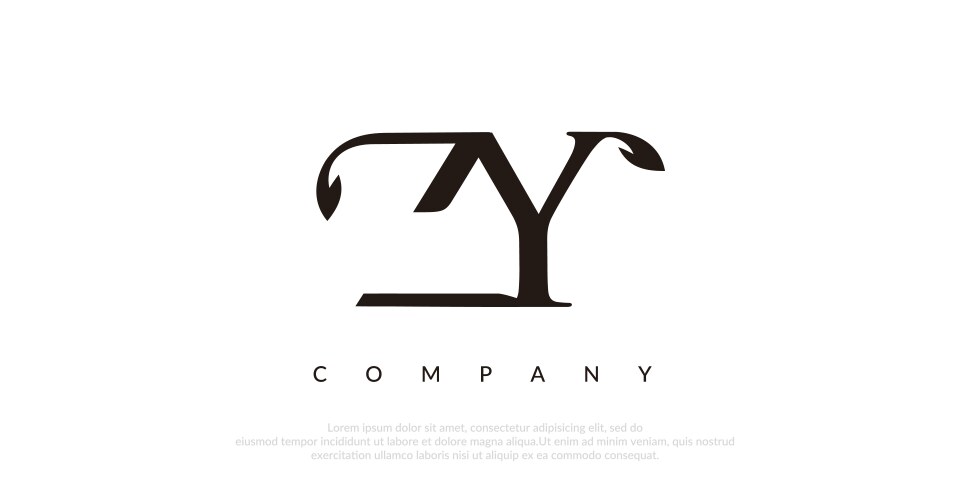 Initial letter zy logo template design – Royalty-Free Vector | VectorStock