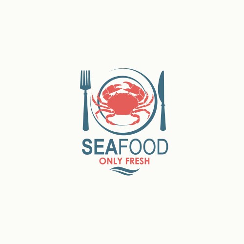 seafood menu design vector image