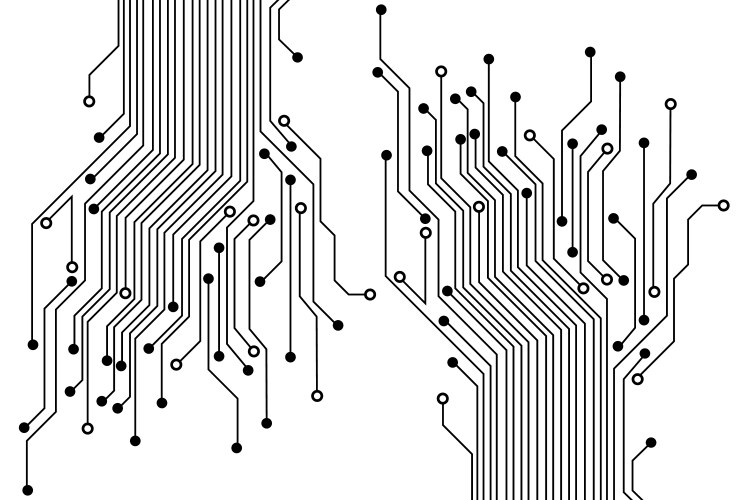 Circuit board pattern abstract technology Vector Image