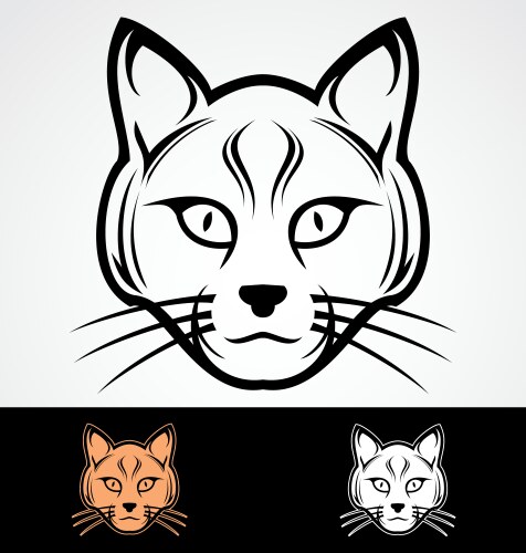 Cat face tribal Vector Image