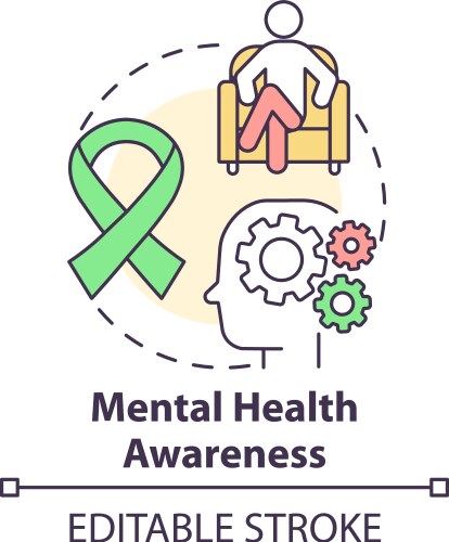 mental health awareness concept icon vector image vector image