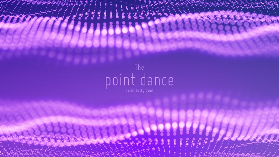 Abstract particle wave points array vector image