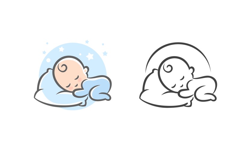 baby sleep logo vector image