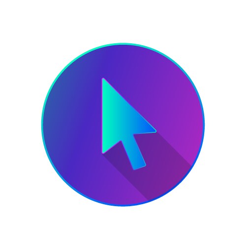 Design cursor icon arrow flat image vector image