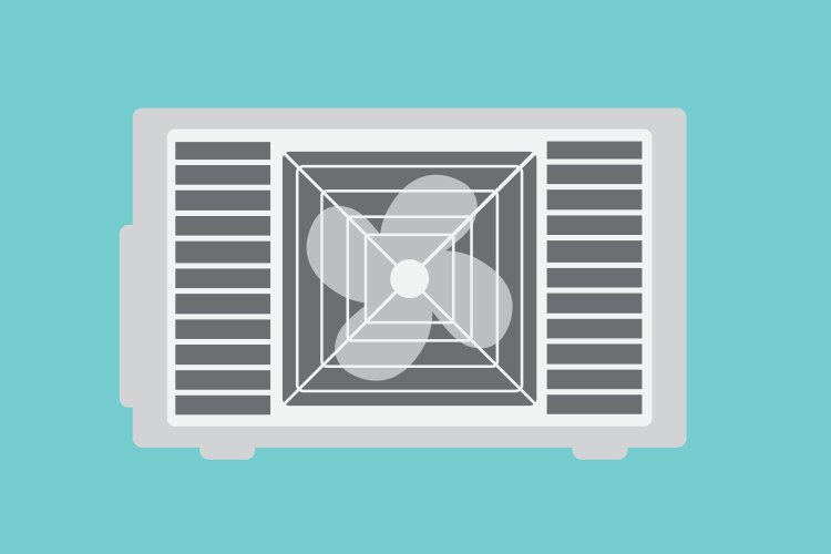 Ac icon air conditioner split temperature vector image