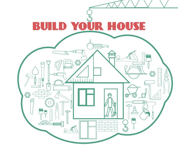 build your house vector image