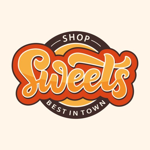 Candy Bar Logo - Sweet Shop Emblem Vector Image