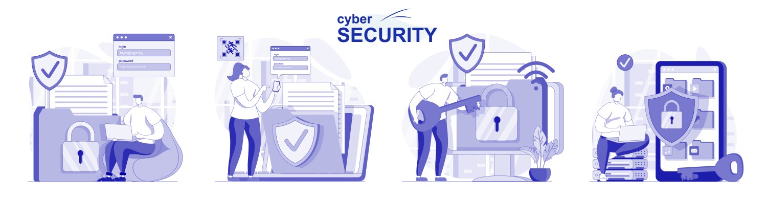 cyber security web vector image