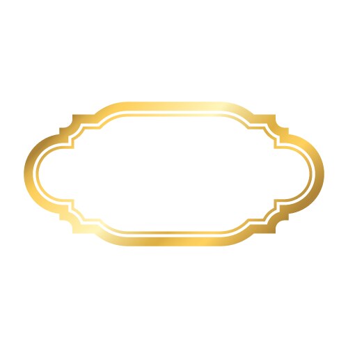 Gold frame simple golden white Royalty Free Vector Image