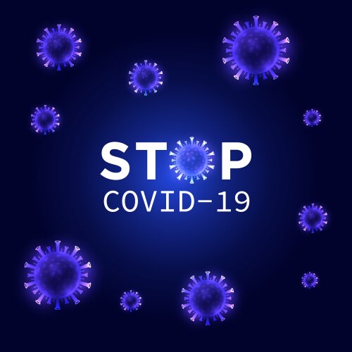 Coronavirus bacteria cell novel vector image