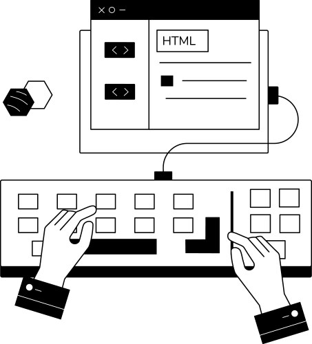 Html coding vector image