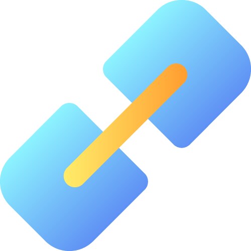 Hyperlink pixel perfect flat gradient color ui vector image