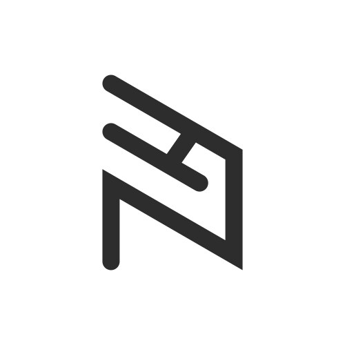 Initial letter nh logo or hn design Vector Image