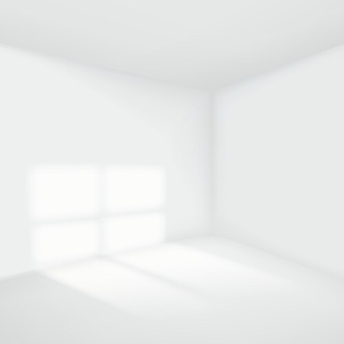 3d empty room interior white background vector image