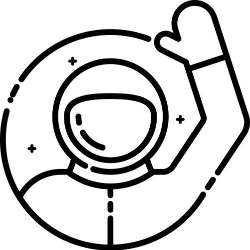 astronaut welcomes you vector