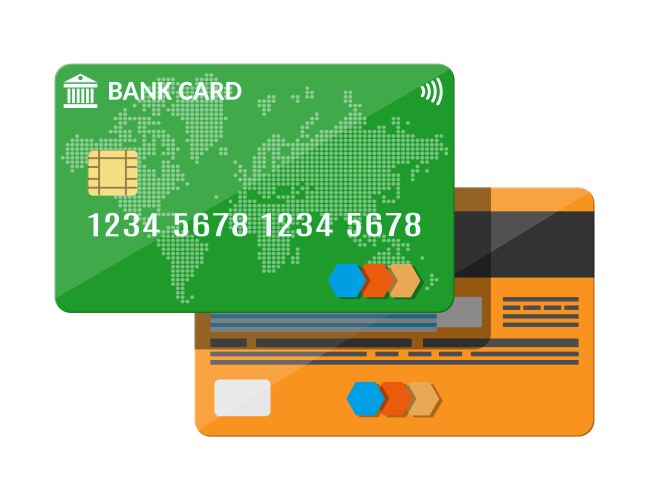 Bank card credit template vector image