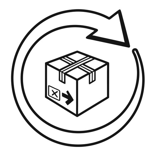 Return and replace product icon – Royalty-Free Vector | VectorStock