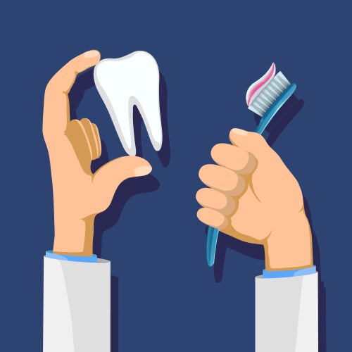 Toothpaste and toothbrush Royalty Free Vector Image