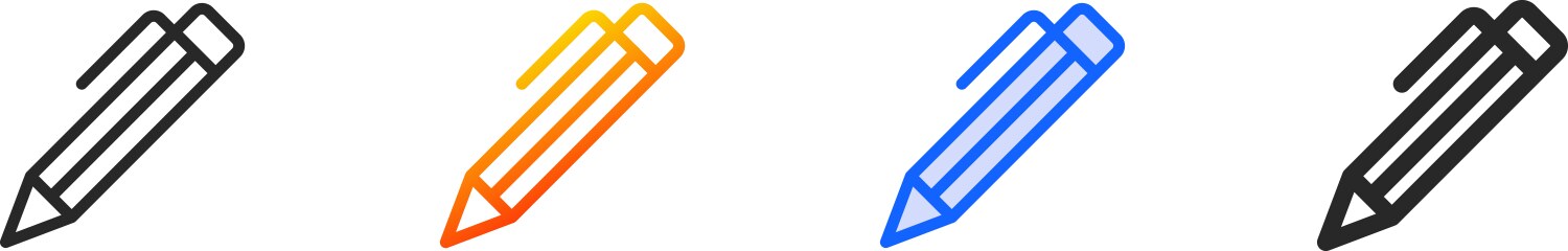 Cmyk iconthin linear gradient blue stroke Vector Image
