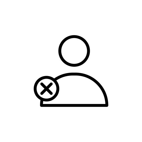 Remove user icon set delete account button symbol vector image