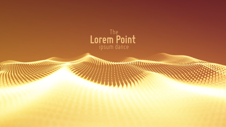 Abstract particle wave points array vector image