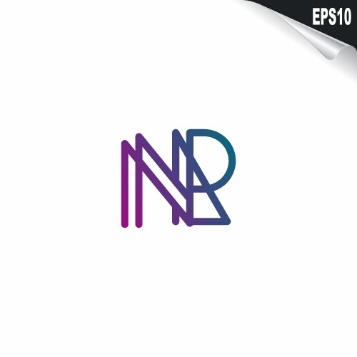 N R Monogram Initial nr logo monogram design template simple – Royalty-Free Vector ...