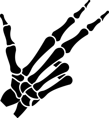 Skeleton Pistol Hand Vector Image