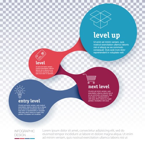 Abstract 3d paper infographics business template Vector Image