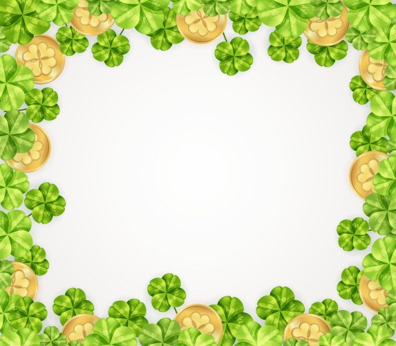 St patricks day coins background Royalty Free Vector Image