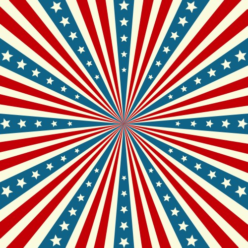 Stars and Stripes Patriotic Background Vector Image